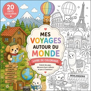Viajes por el Pequeño Mundo: Animales de todo el mundo para colorear.