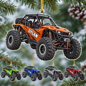 Personalized UTV Christmas Ornament, Custom Name Off Road Rock Crawler Buggy Decoration, Side by Side SXS Ornament, UTV Rider Gift