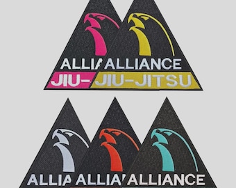 Embroidered Jiu-Jitsu Alliance Patch Set, Iron On Sew On Applique Badge