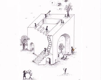 Star Gazing: Where Lowry’s figures meet Escher’s infinite architecture