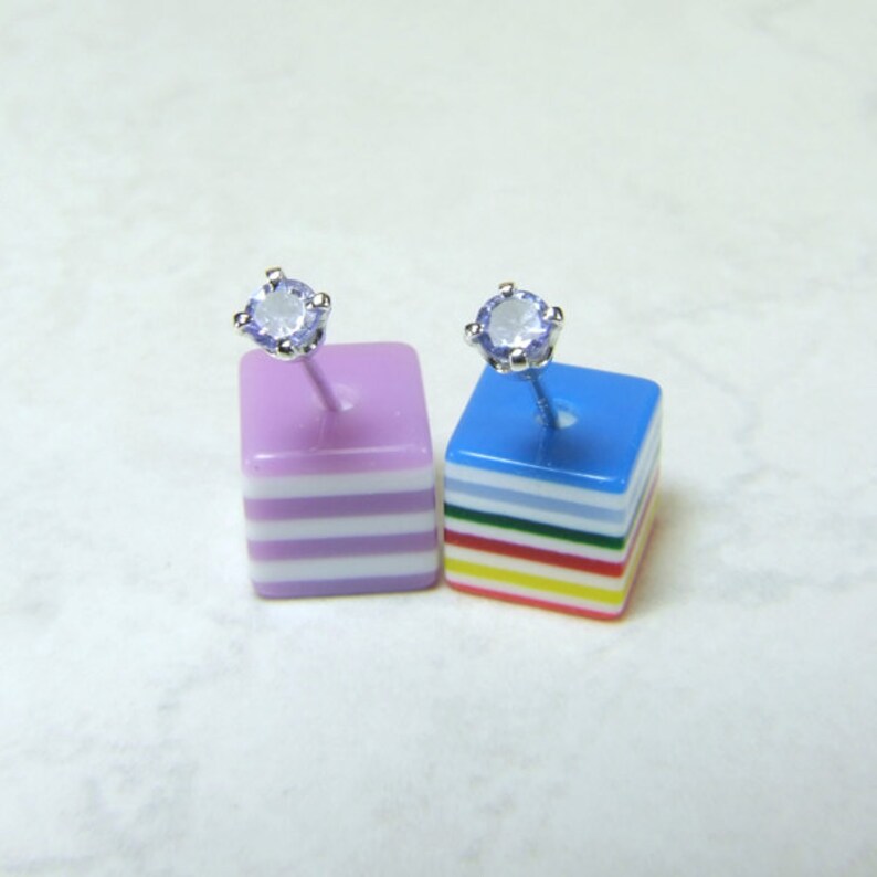 Genuine Natural Tanzanite Argentium Silver Tanzanite Studs 3mm Lavender Tanzanite Earrings Round Cut 3mm x 0.10 Carat each