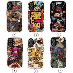Dungeon Crawler Carl Phone Case, Princess Donut & Mongo Gamer Cover, Fantasy RPG Book Fan Phone Case, Funny LitRPG Gift for Readers