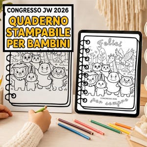 Quaderno Congresso 2026 Bambini | Felici per sempre | Regali Testimoni di Geova | Download Digitale