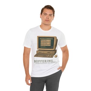 Funny Overthinking Shirt, Buffering Tee, Retro Computer Shirt, Mental Overload Tee, Internet Humor Shirt, Unisex Graphic Tee