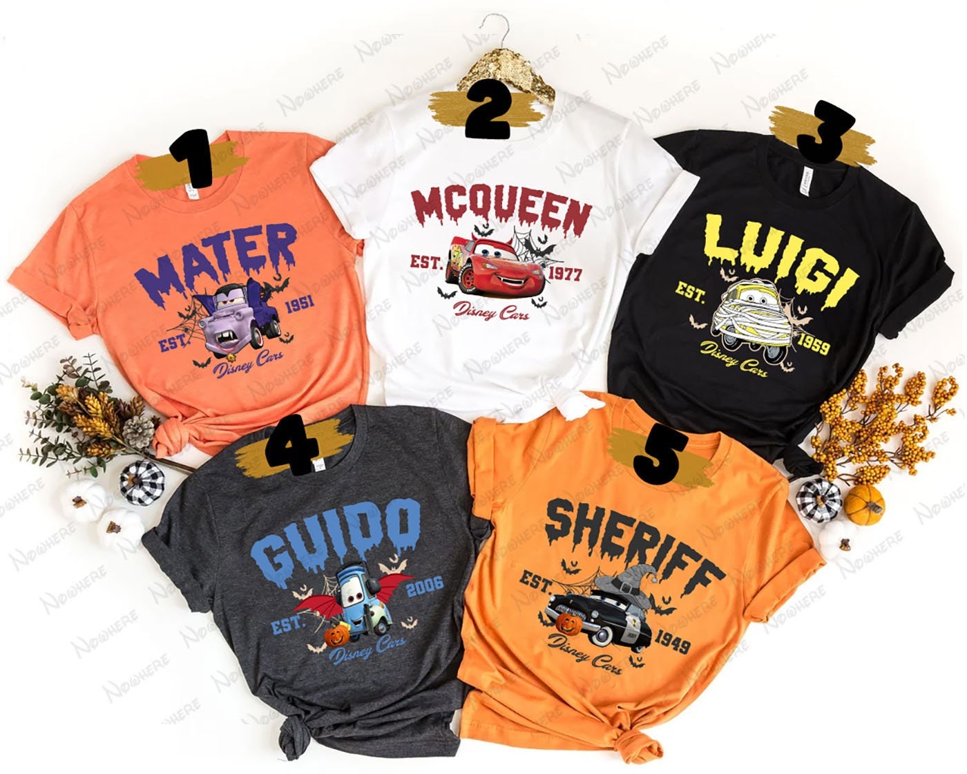 Discover Disney Cars Characters Halloween shirts