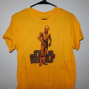 1977 C3PO t shirt - vintage 70s Star Wars - adult size