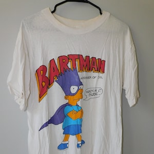 1989 Bartman T Shirt - the Simpsons - Bart Simpsons Vintage 80s 