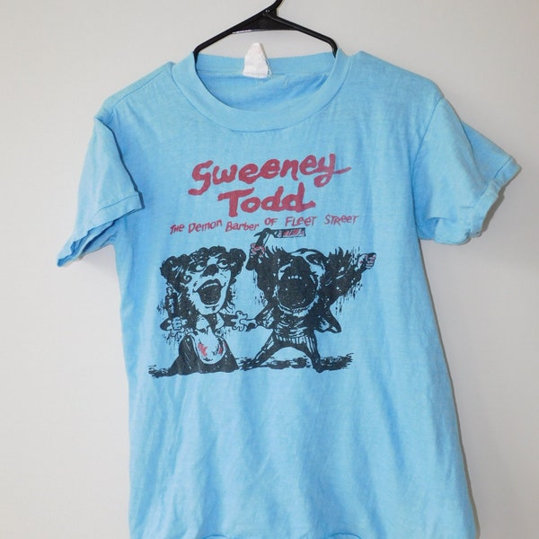 70s Sweeney Todd t shirt - vintage - Broadway show musicial - horror goth