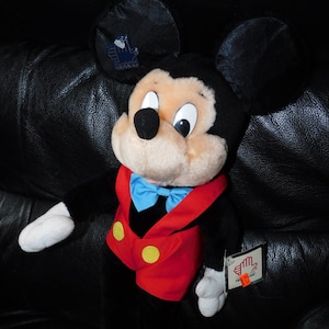 vintage 80s Mickey Mouse plush doll - Applause Disney World - still has tags 1980s image 1