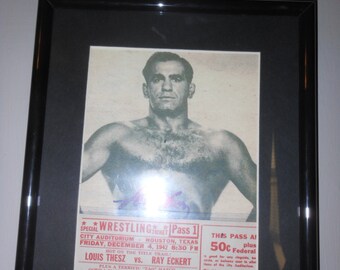 1940 Special Ringside free shipping domestic USA Vintage Naval Armory Wrestling ticket March 14