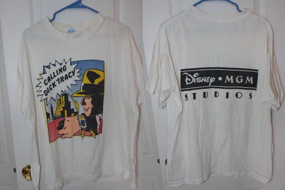 1990 Disney MGM Studios - Calling Dick Tracy t shirt - rare vintage 90s xl