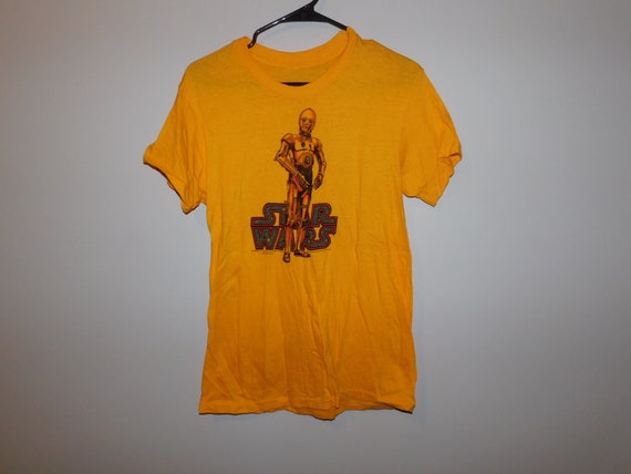 1977 C3PO star wars t shirt - RARE vintage origin… - image 1