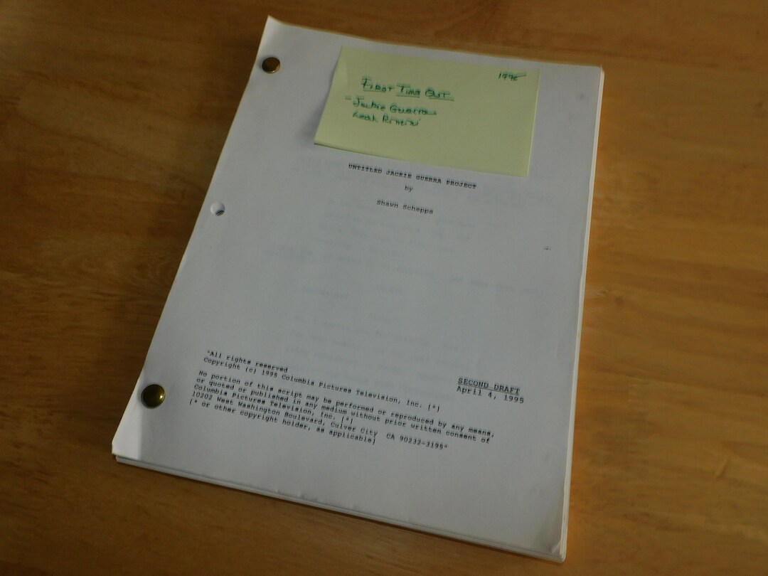 Leah Remini 1995 Television Show Pilot Script First Time Out Etsy