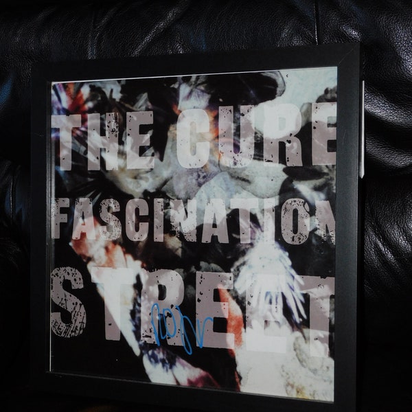 Robert Smith signed framed The Cure fascination street vintage vinyl record album - goth indie alternative rock