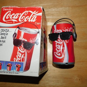 1989 Dancing Coke Cola Soda Can Toy - With Box - Takara - Vintage