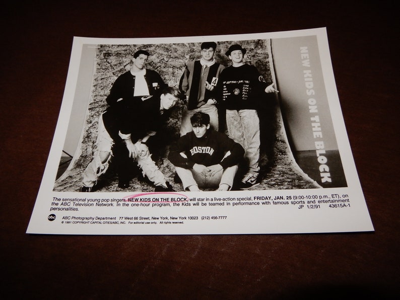 vintage 80s 90s music NKOTB New Kids On The Block original 8x10 press kit publicity promo photo