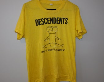 vintage 1985 The Descendents - I Don't Want to Grow Up t shirt - 80s punk rock band - screen stars large