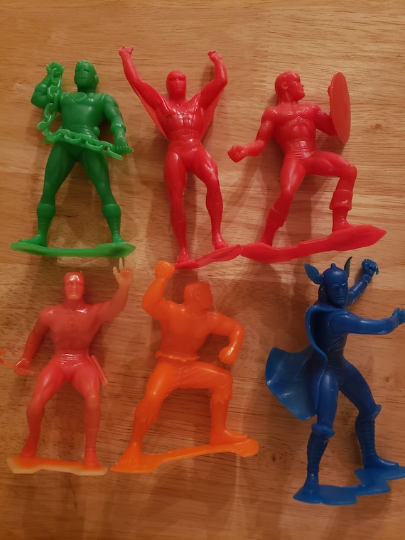 9 1960s Marx Marvel Toy Figure Set Vintage 60s 1967 Etsy