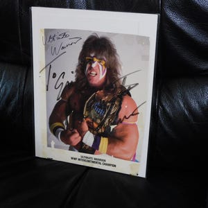 1988 Ultimate Warrior signed 8x10 promo photo WWF Wrestling autograph