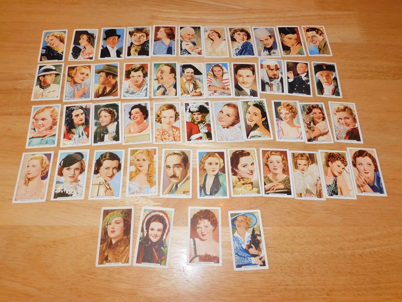 Katharine Hepburn Fred Astaire vintage 1935 Hollywood Film Stars trading card set 1930/'s nonsports lot