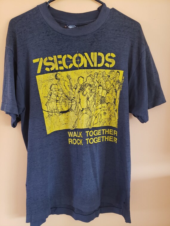 1984 7 Seconds t shirt - hardcore punk band - XL