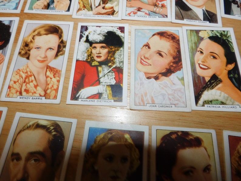 Katharine Hepburn Fred Astaire vintage 1935 Hollywood Film Stars trading card set 1930/'s nonsports lot