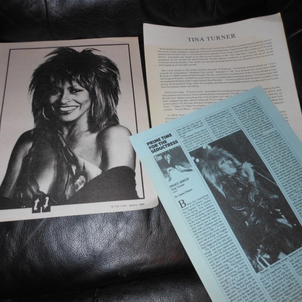 Tina Turner press kit - vintage 1980s music legend - rare