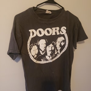 The Doors T Shirt LA Woman Lyrics Jim Morrison Logo Official Mens Black 