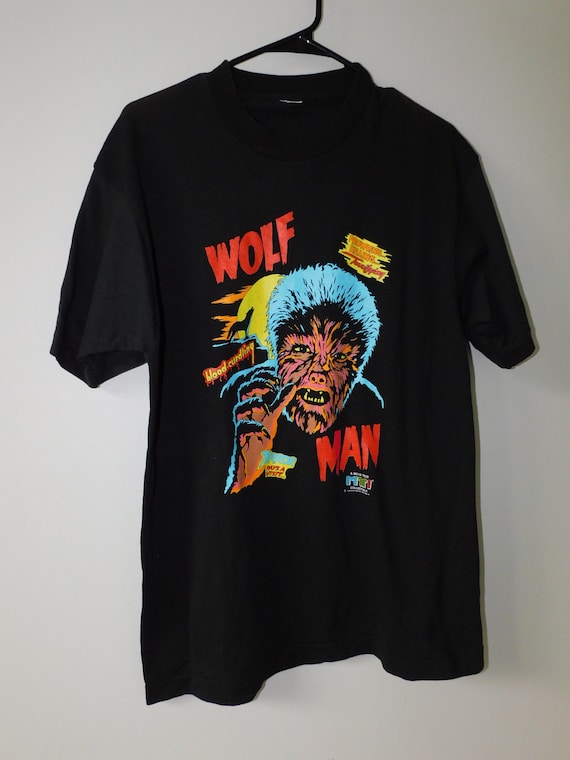 xl 1989 Wolfman t shirt - vintage 80s horror movie