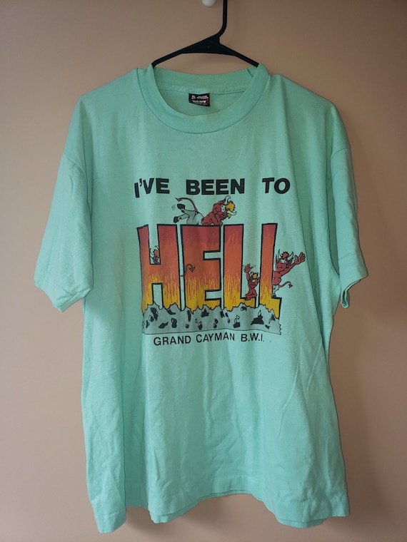 80s XL Hell Grand Cayman t shirt - caribbean islan