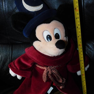 vintage 80s Sorcerer Mickey Mouse plush doll - Disney Fantasia image 3