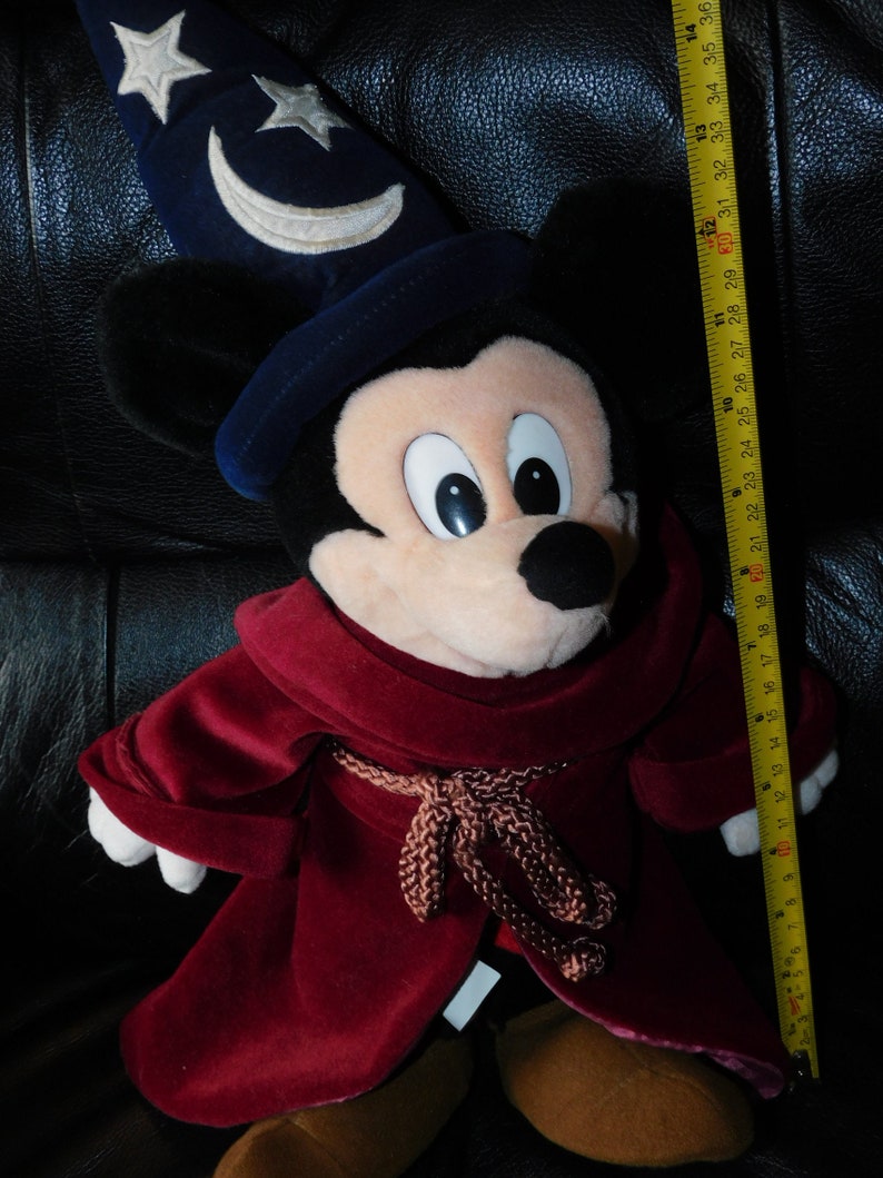 vintage 80s Sorcerer Mickey Mouse plush doll - Disney Fantasia image 3