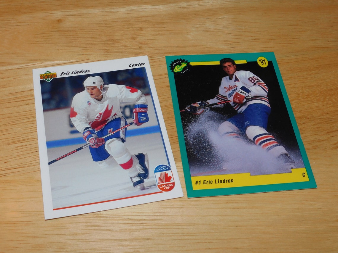 1991 Eric Lindros rookie card lot Philadelphia Flyers legend Etsy