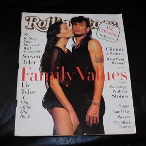 Rolling Stone Magazine 1994 - Steven & Liv Tyler cover - vintage 90s  - Aerosmith, Sugar, Weezer, Bill Clinton, Black Crowes, Rolling Stones