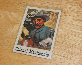 1966 Colonel MacKenzie trading card - vintage 60s Good Guys Bad Guys - Wild West