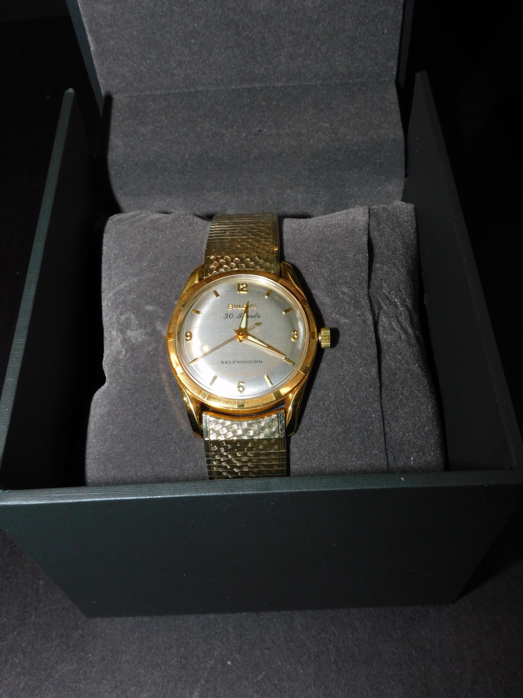 Bulova watch 14kt gold accent with calfskin band. Bulova Rubaiyat Ella Apollo Theater Ladies Watch 97P180 main image 3