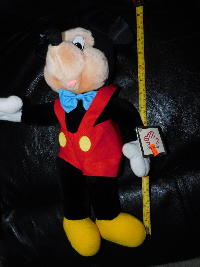 vintage 80s Mickey Mouse plush doll - Applause Disney World - still has tags 1980s image 2