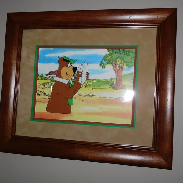 Yogi Bear production used animation cel - vintage cartoon tv show