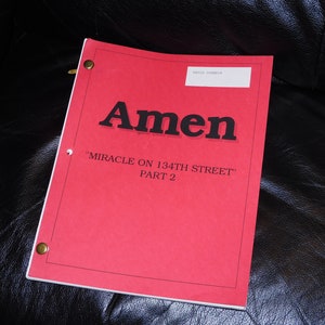 1990 Amen production used script vintage 90s television show - Sherman Hemsley