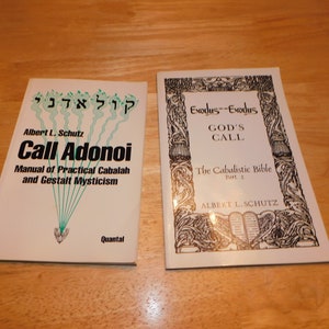 Albert Shutz Cabalah books - lot - Mysticism Bible exodus - vintage 1980s - new age / religion