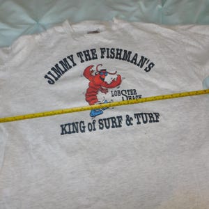 Wildwood NJ Jimmy the Fishman's Lobster Shack t shirt - best tail on boardwalk - vintage 90s XXL afbeelding 4