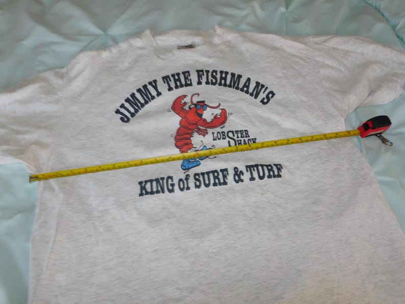 Wildwood NJ Jimmy the Fishman's Lobster Shack t shirt - best tail on boardwalk - vintage 90s XXL afbeelding 4