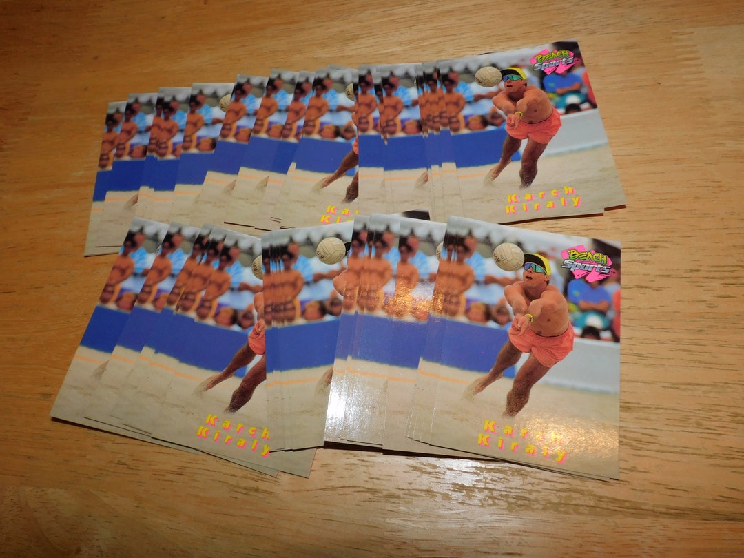 Volleyball Rookie Card Lot of 50 Karch Kiraly Rookie Card Mens Beach Volleyball Legend GOAT ...