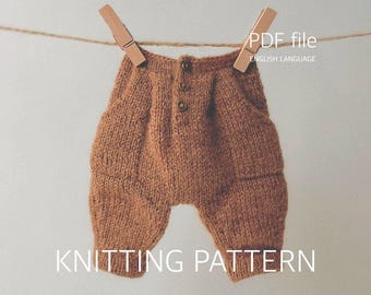 Retro gebreide broek, voor een klassieke teddybeer, breipatroon, comfortabele broek zelf maken, gemiddeld niveau