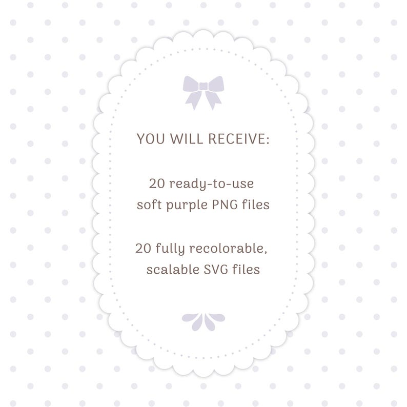 Pale Purple Minimalist Decorative Accents SVG PNG Digital Ornaments ...