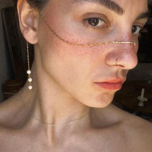 Gothic Nasenkette Gesichtsschmuck, Boho Gesichtskette, Nose Chain Jewelry, Gothic Hochzeitsschmuck, Festival Schmuck