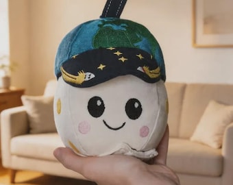 Fanmade Rise Plush Doll, Artemis Moon Mascot, Zero Gravity Indicator Toy