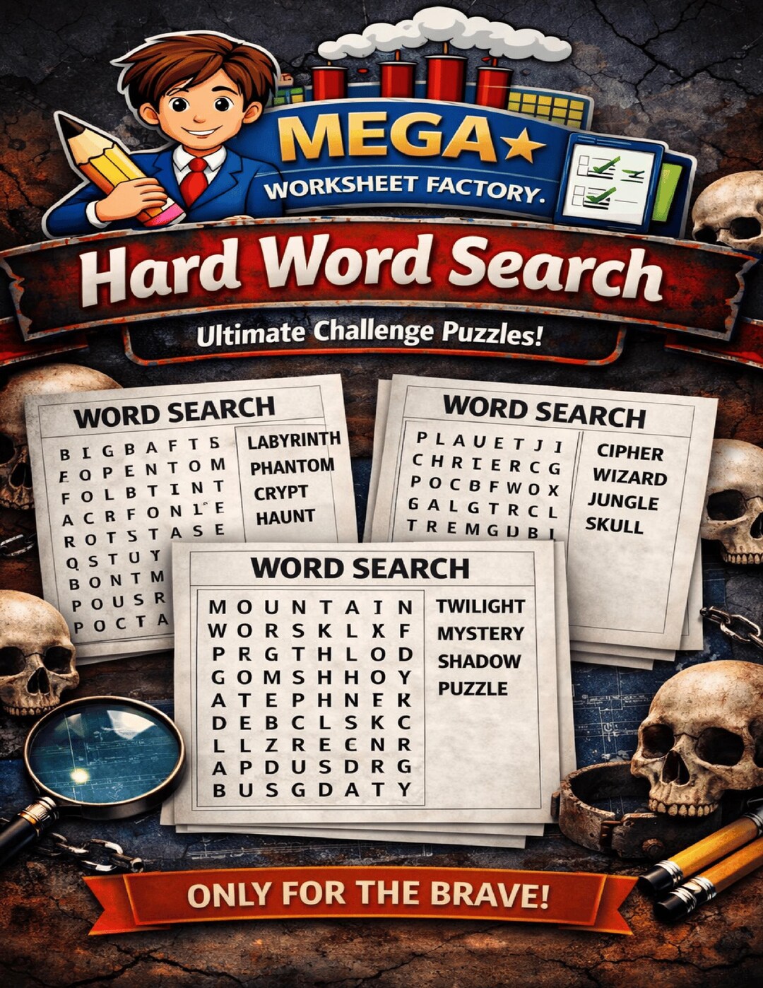 300 Hard Word Search Puzzles – Large Print Activity Book for Adults ...