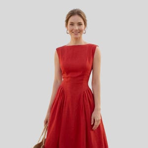 Red Two Piece Dress - Etsy