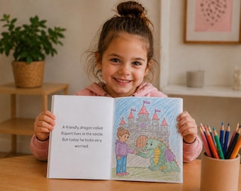 Kundenspezifisches Malbuch von Foto | Personalisierte Geschichte & Malbuch